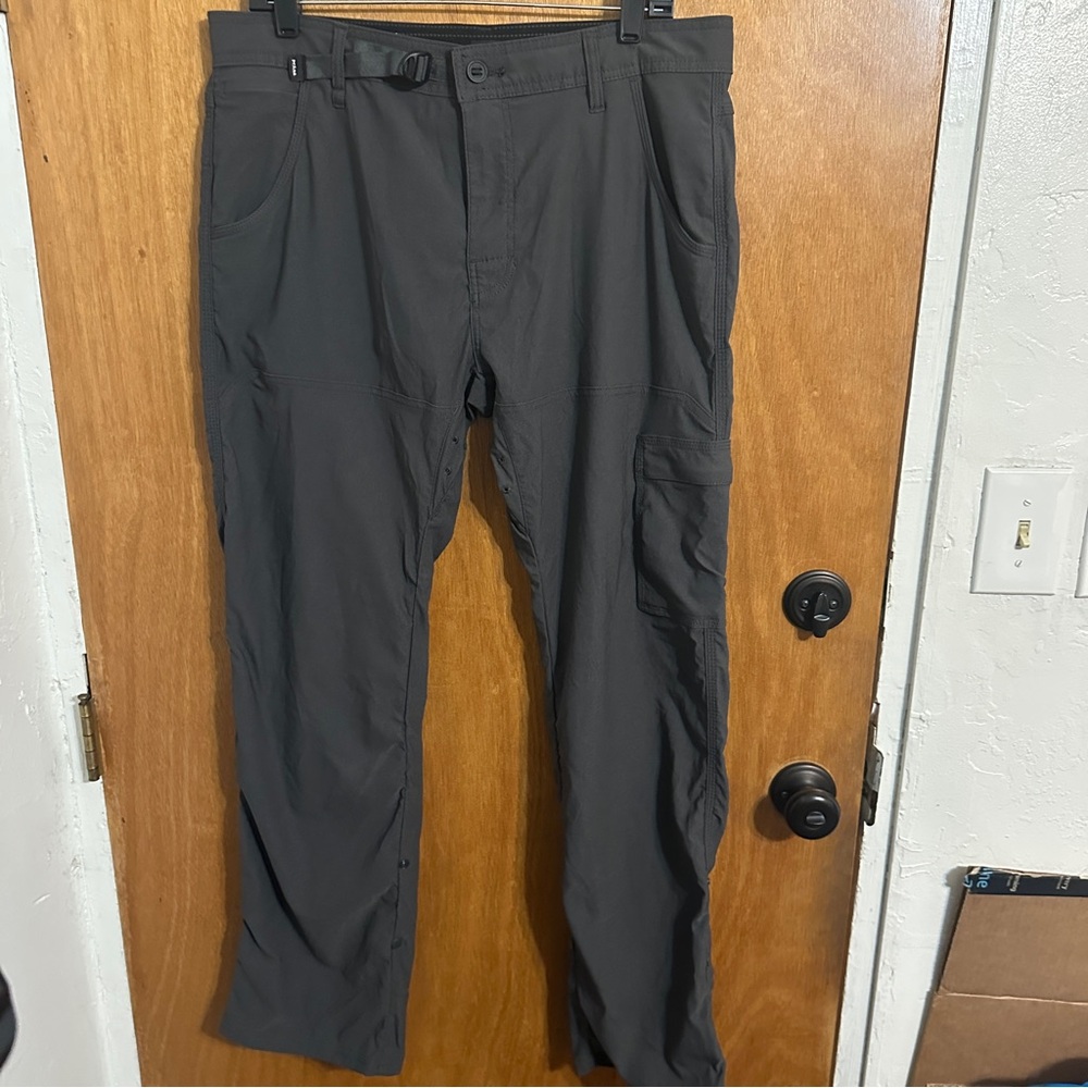 Prana Stretch Zion Pant II Size 34x32 Mens gray Relaxed Fit Straight Climb